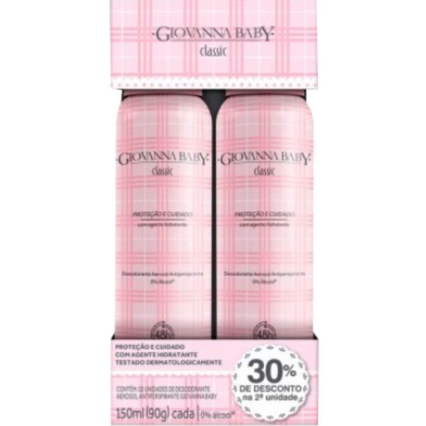 KIT DESOD AERO GIOVANNA BABY CLASSIC 150ML C/2UN