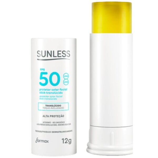 PROTETOR SUNLESS STICK FPS50 TRANSLUC 12G