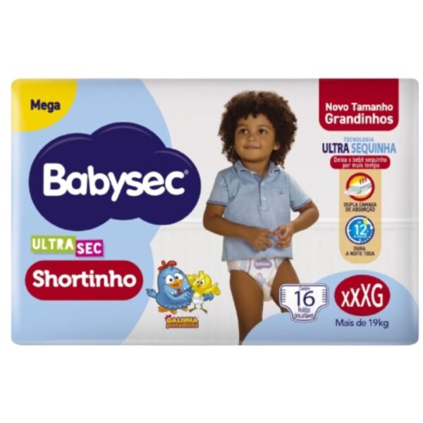 FRALDA BABYSEC ULTRA SHORTINHO MEGA XXXG IMP