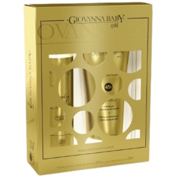 KIT BODY SPLASH + LOCAO HIDR GOLD GIOVANNA BABY