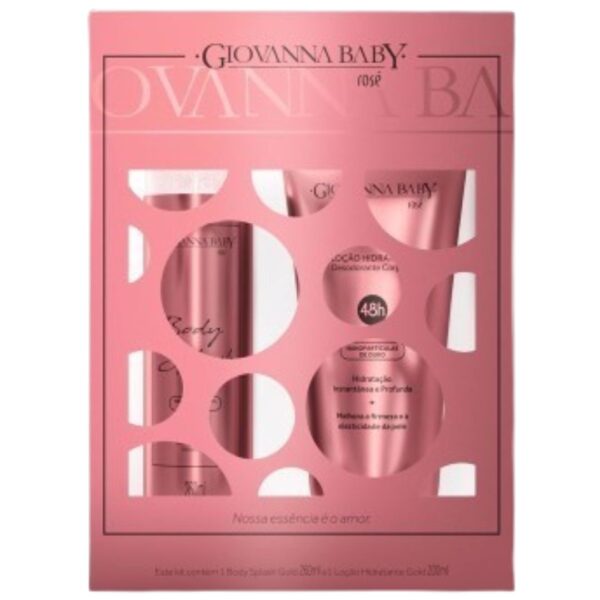 KIT BODY SPLASH + LOCAO HIDR ROSE GIOVANNA BABY