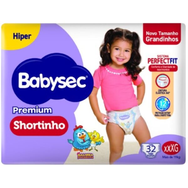 FRALDA BABYSEC PREM. SHORTINHO HIP XXXG IMP