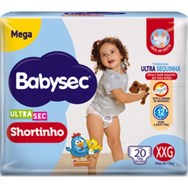FRALDA BABYSEC ULTRA SHORTINHO MEGA XXG IMP